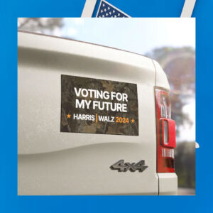 Voting For My Future Harris Walz 24 Car Magnet