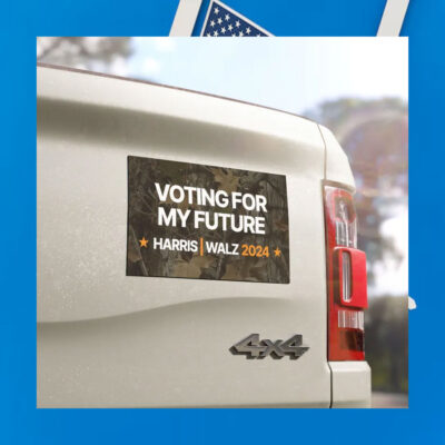 Voting For My Future Harris Walz 24 Car Magnet