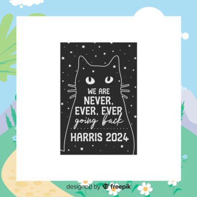 We Are Never, Ever, Ever Going Back Harris 2024 Halloween Flag