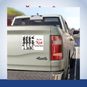 We Are Not Going Back Kamala Childless Cat Halloween Car Magnet