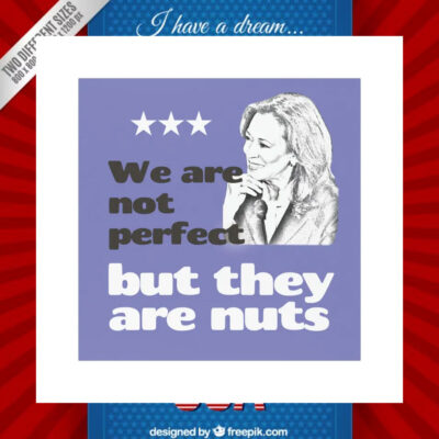 We Are Not Perfect But They Are Nuts Kamala Car Magnet