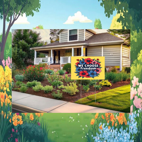 We Choose Freedom Kamala Harris 24 Yard Sign