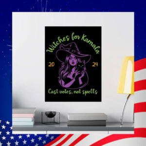 Witches for Kamala 2024 Cat Votes, Not Spells Poster