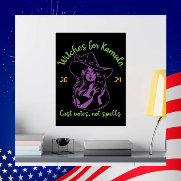 Witches for Kamala 2024 Cat Votes, Not Spells Poster