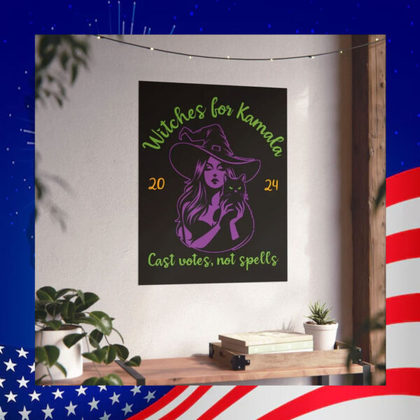 Witches for Kamala 2024 Cat Votes, Not Spells Poster