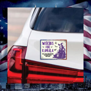 Witches for Kamala You'll Need Some Brooms To A Sweep Up All That Glass Halloween Stickers