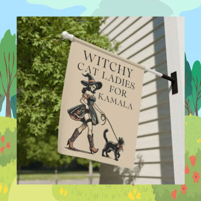 Witchy Cat Ladies For Kamala Garden Flag