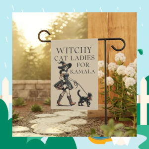 Witchy Cat Ladies For Kamala Halloween Flag
