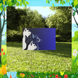 With Cat Kamala Harris 2024 President Yard Sign