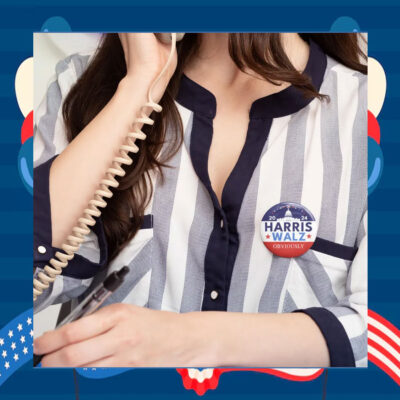2024 Harris Walz Obviously Button