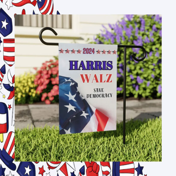 2024 Harris Walz Save Democracy Flag