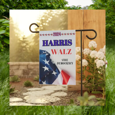 2024 Harris Walz Save Democracy Garden Flag