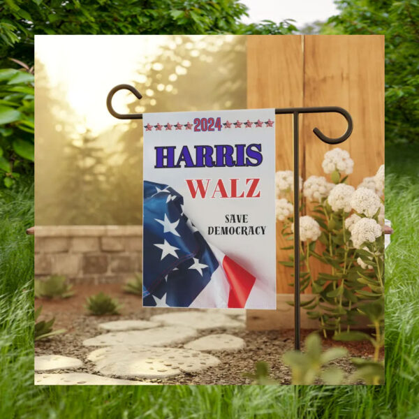 2024 Harris Walz Save Democracy Garden Flag
