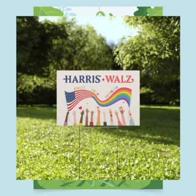 2024 Harris Walz Unity Over Division Yard Signs
