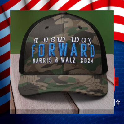 A New Way Forward Harris & Walz 2024 Camo Hat