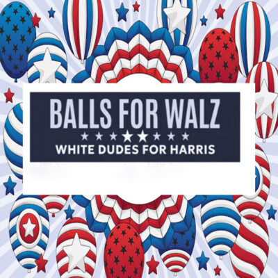 Balls For Walz White Dudes For Harris 24 Car Magnets