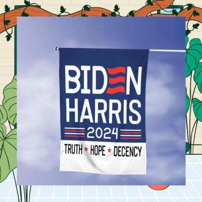 Biden Harris 24 Truth Hope Decency Flag