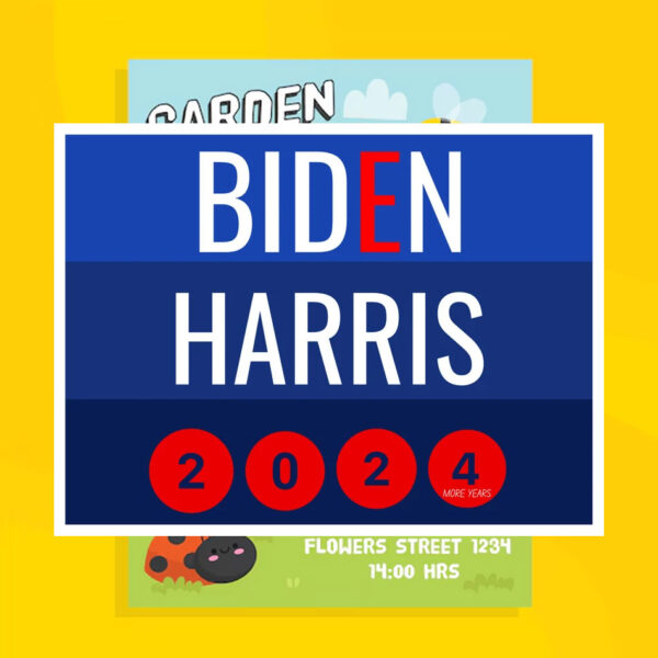 Biden Harris 24 Yard Sign