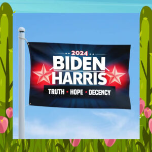 Biden Harris Truth Hope Decency Flags