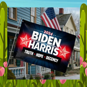 Biden Harris Truth Hope Decency Flags