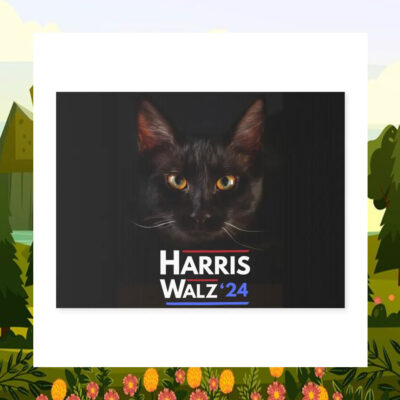 Black Cat Harris Walz 24 Yard Signs
