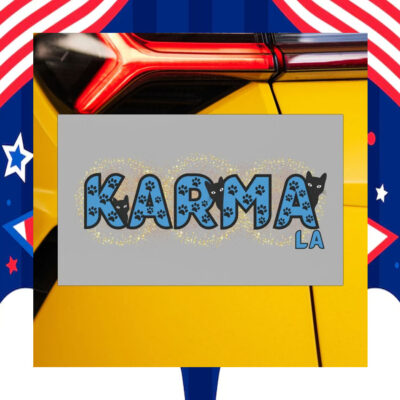 Black Cat Kamala Car Magnet