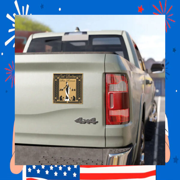 Black Cat Ladies For Harris 2024 Car Magnet