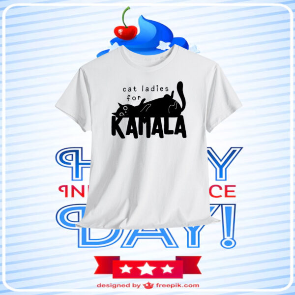 Black Cat Ladies For Kamala 2024 Shirt