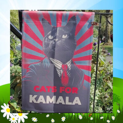 Black Cats For Kamala 2024 Flag