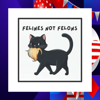 Black Felines Not Felons Harris Car Magnet