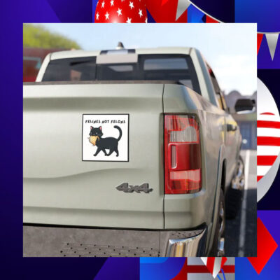 Black Felines Not Felons Harris Car Magnet