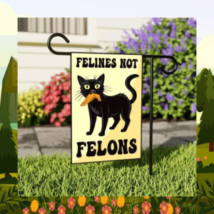 Black Felines Not Felons Harris Walz Flag