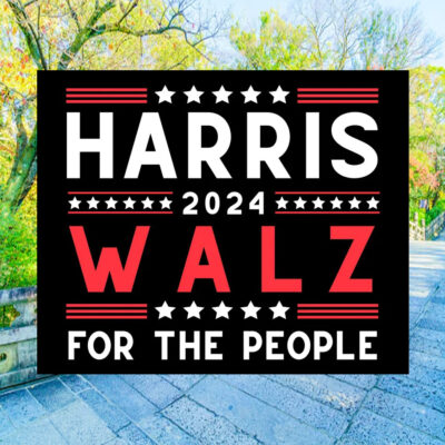 Black Harris 2024 Walz For The People Yard Sign