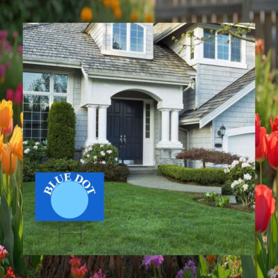 Blue Dot Harris Yard Sign