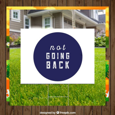 Blue Dot Not Going Back Kamala Harris Yard Sign