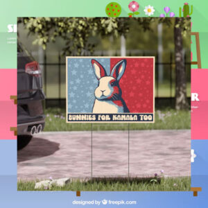 Bunnies For Kamala Too Yard Signs