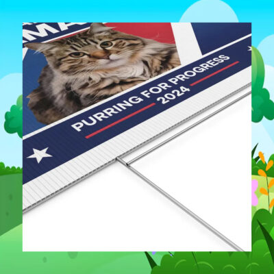 Cat Approve Kamala Purring For Progress 2024 Yard Sign