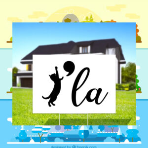 Cat Comma La Harris 2024 Yard Sign