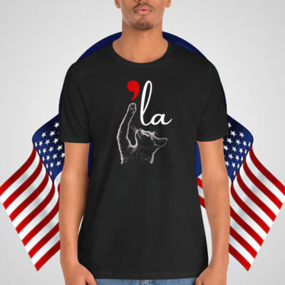 Cat Comma La Kamala 2024 President Shirt