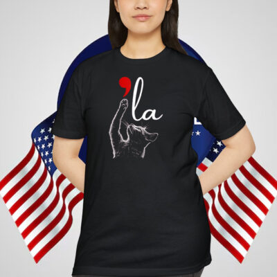 Cat Comma La Kamala 2024 President Shirt
