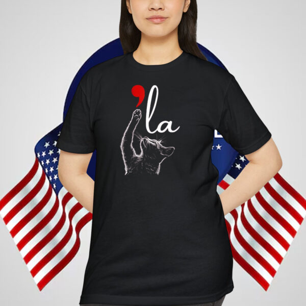 Cat Comma La Kamala 2024 President Shirt