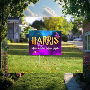 Cat Harris Make America Magic Again Halloween Yard Sign
