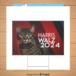 Cat Harris Walz 2024 Plastic Yard Sign