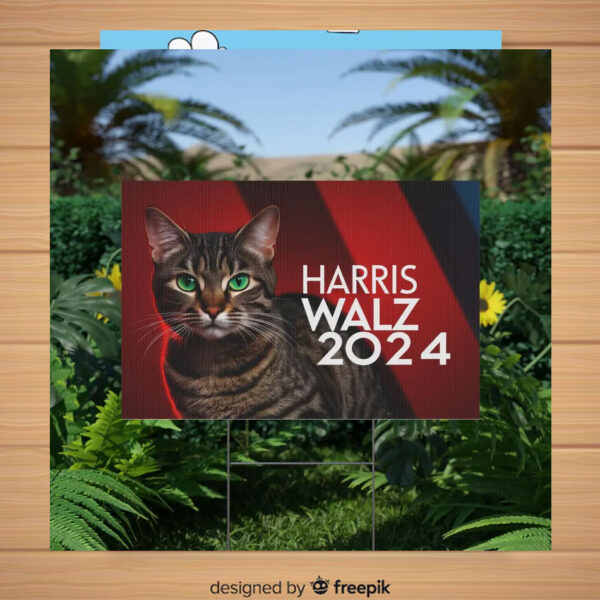 Cat Harris Walz 2024 Plastic Yard Sign