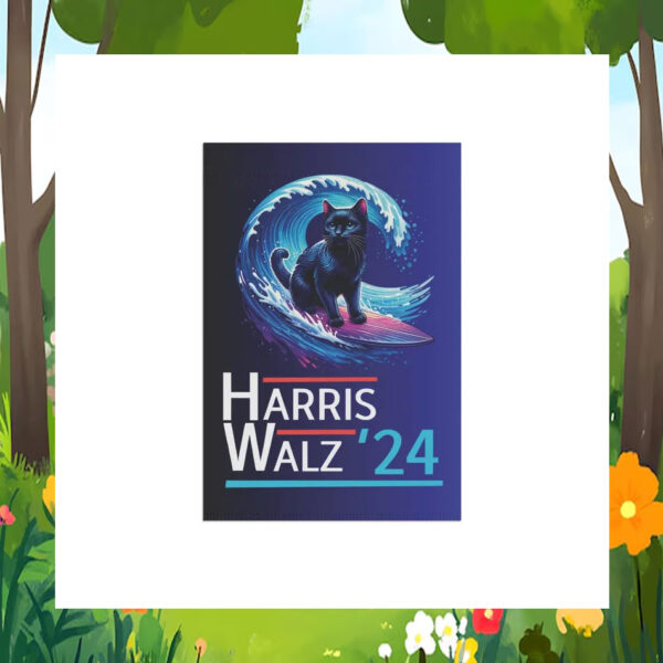Cat Harris Walz 24 Blue Wave Garden Flags