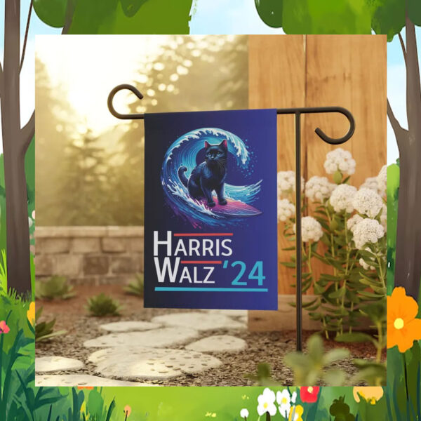 Cat Harris Walz 24 Blue Wave Garden Flags