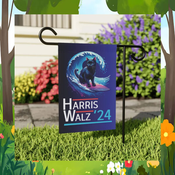 Cat Harris Walz 24 Blue Wave Garden Flags