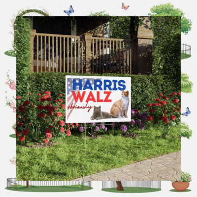 Cat Harris Walz Obviously 2024 Yard Sign