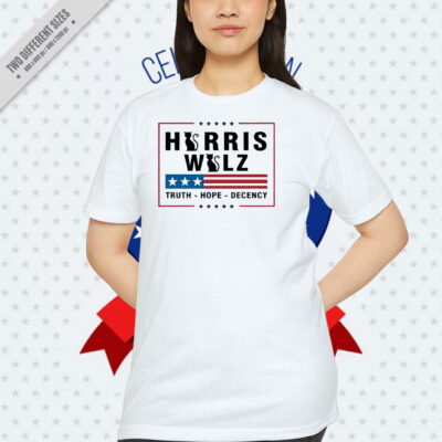 Cat Harris Walz Truth Hope Decency T-Shirt