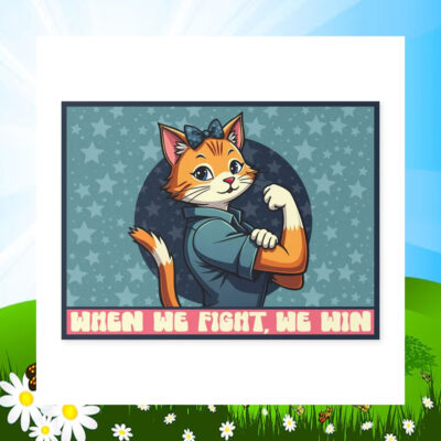 Cat Harris Walz When We Fight, We Win Yard Sign